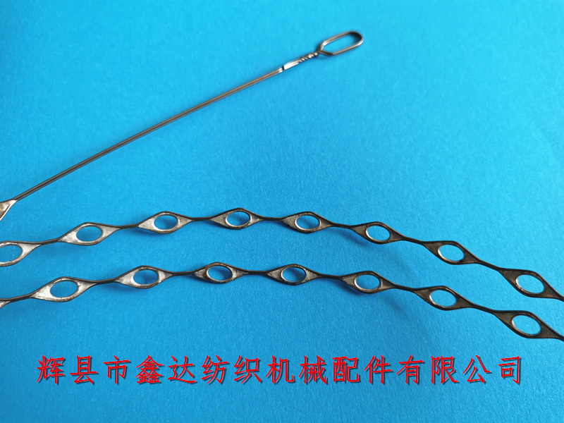 Three-dimensional woven steel wire heald Heald ear and porous heald eye